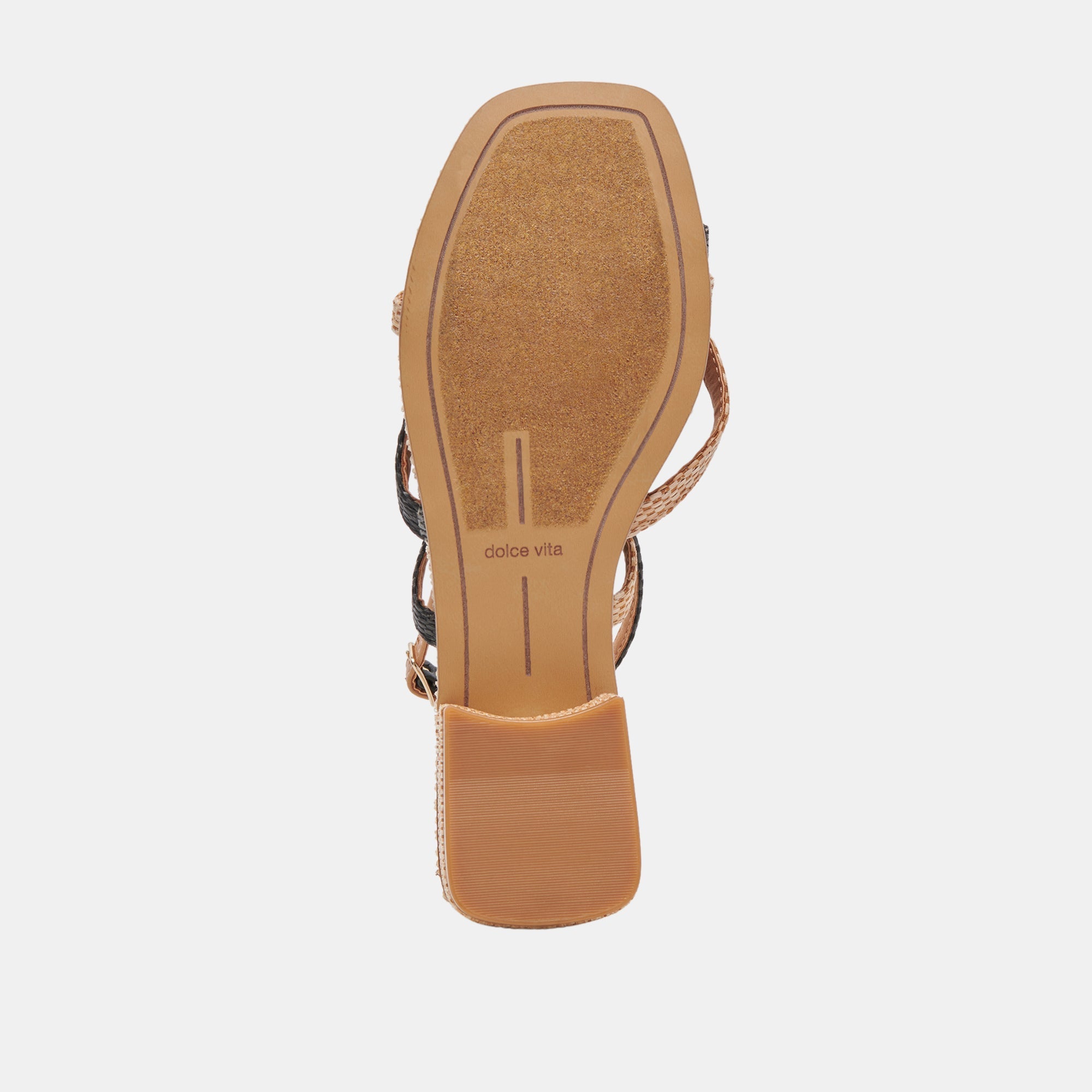 BRINN SANDALS BLACK NATURAL RAFFIA - re:vita