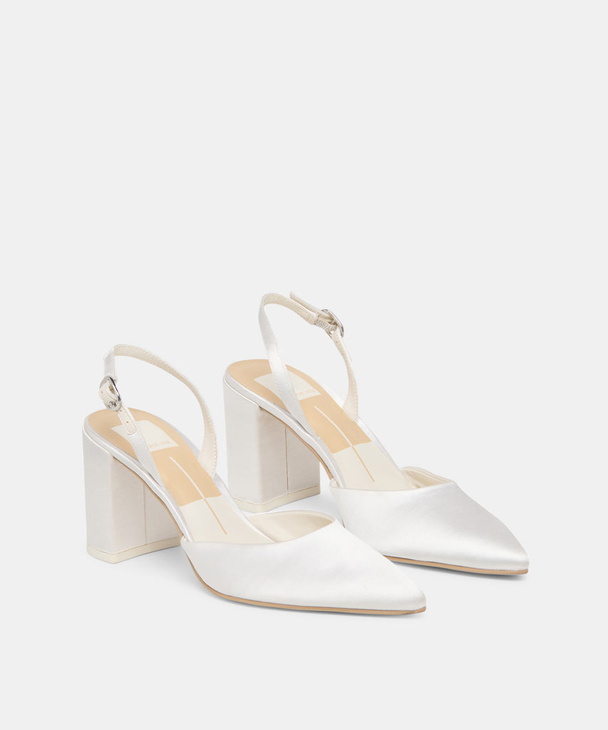 CAREL HIGH HEELS TRUE WHITE SATIN