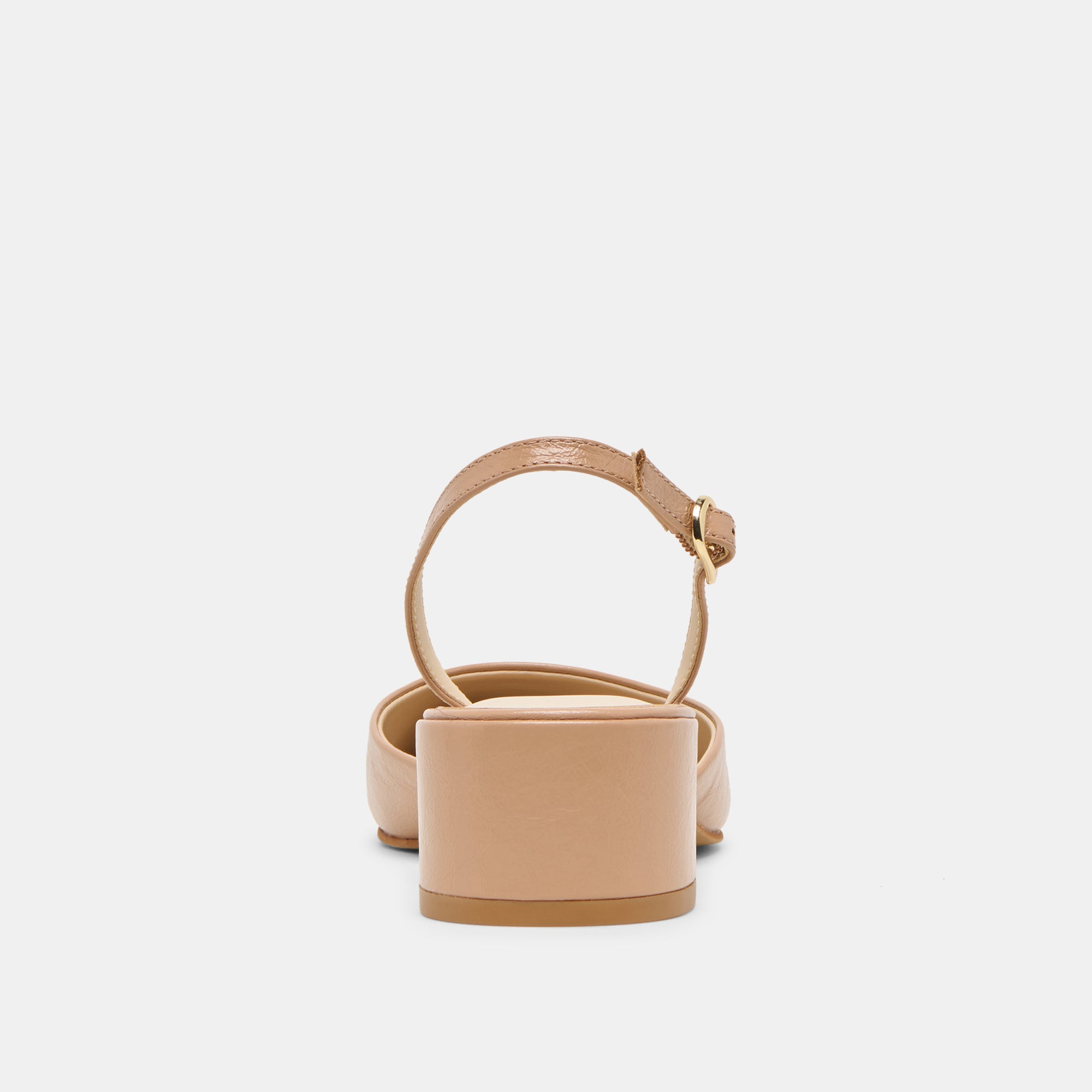 CAREL HEELS LT TAN CRINKLE PATENT LEATHER