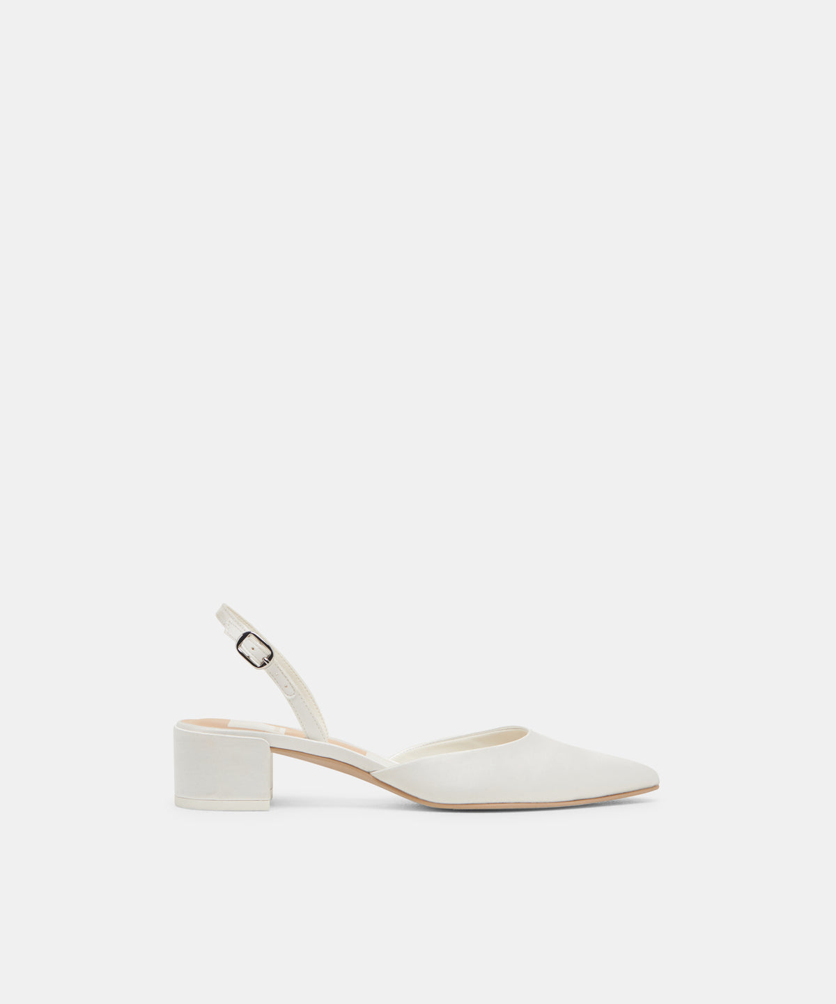 Carel Off White Satin Heels | Dolce Vita