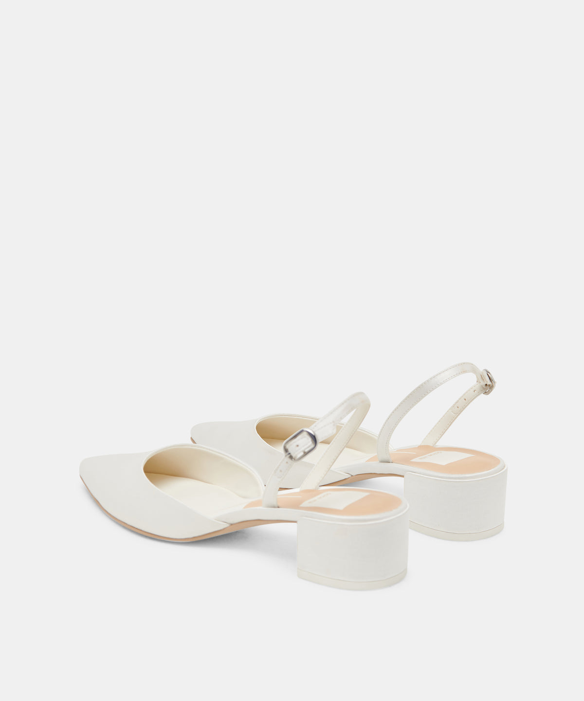 CAREL WIDE HEELS TRUE WHITE SATIN - view 4