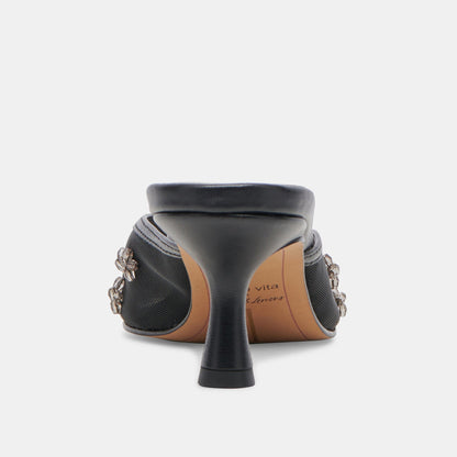 CLAIRE HEELS BLACK MESH - re:vita