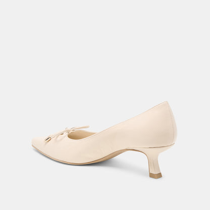 CLARIE HEELS BONE CRINKLE PATENT LEATHER