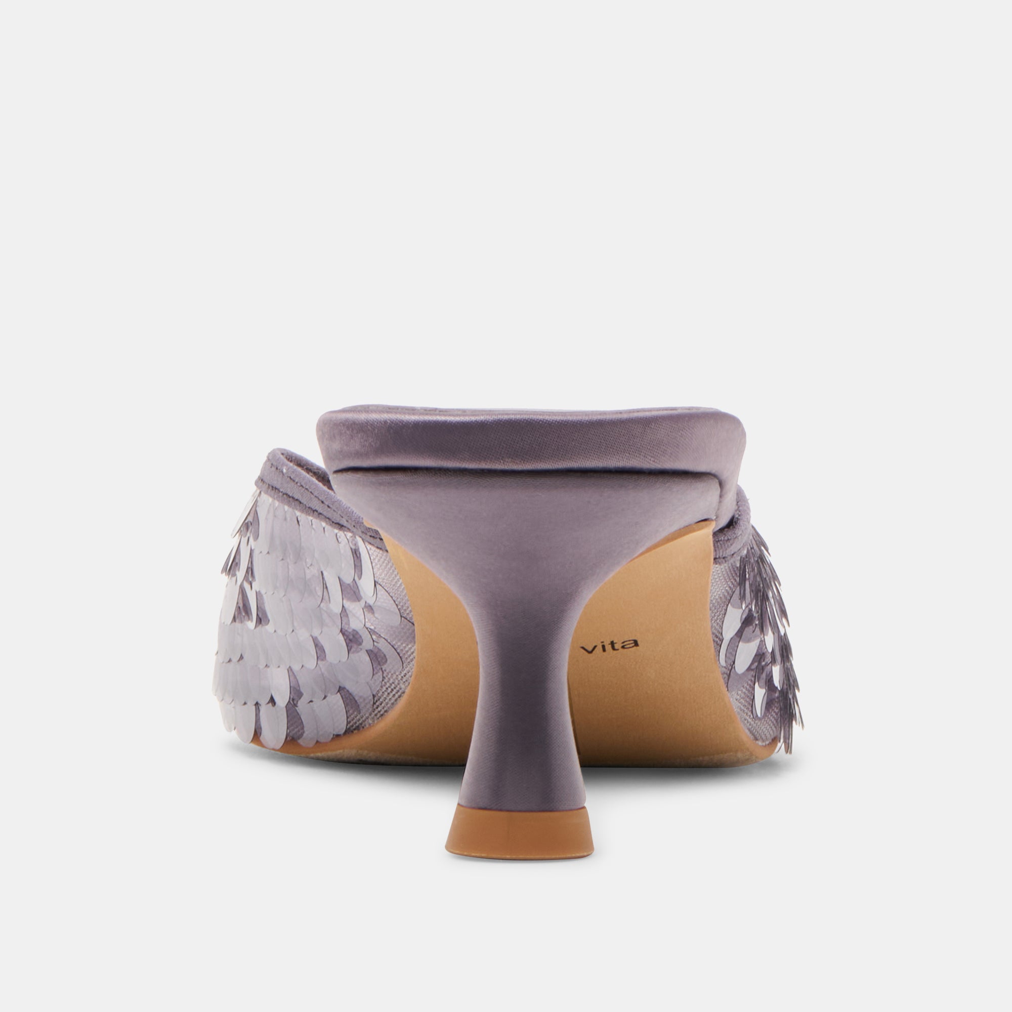 CLEO SEQUIN HEELS SMOKE SEQUIN