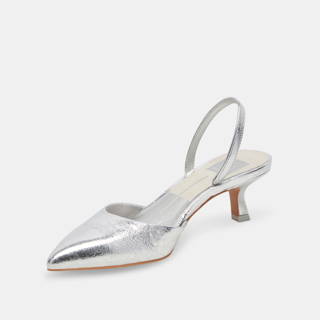 CORSA HEELS SILVER CRACKLED LEATHER - image 4