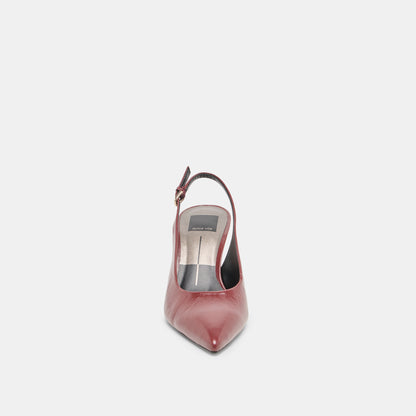 ELASI HEELS OXBLOOD CRINKLE PATENT