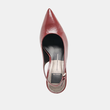 ELASI HEELS OXBLOOD CRINKLE PATENT