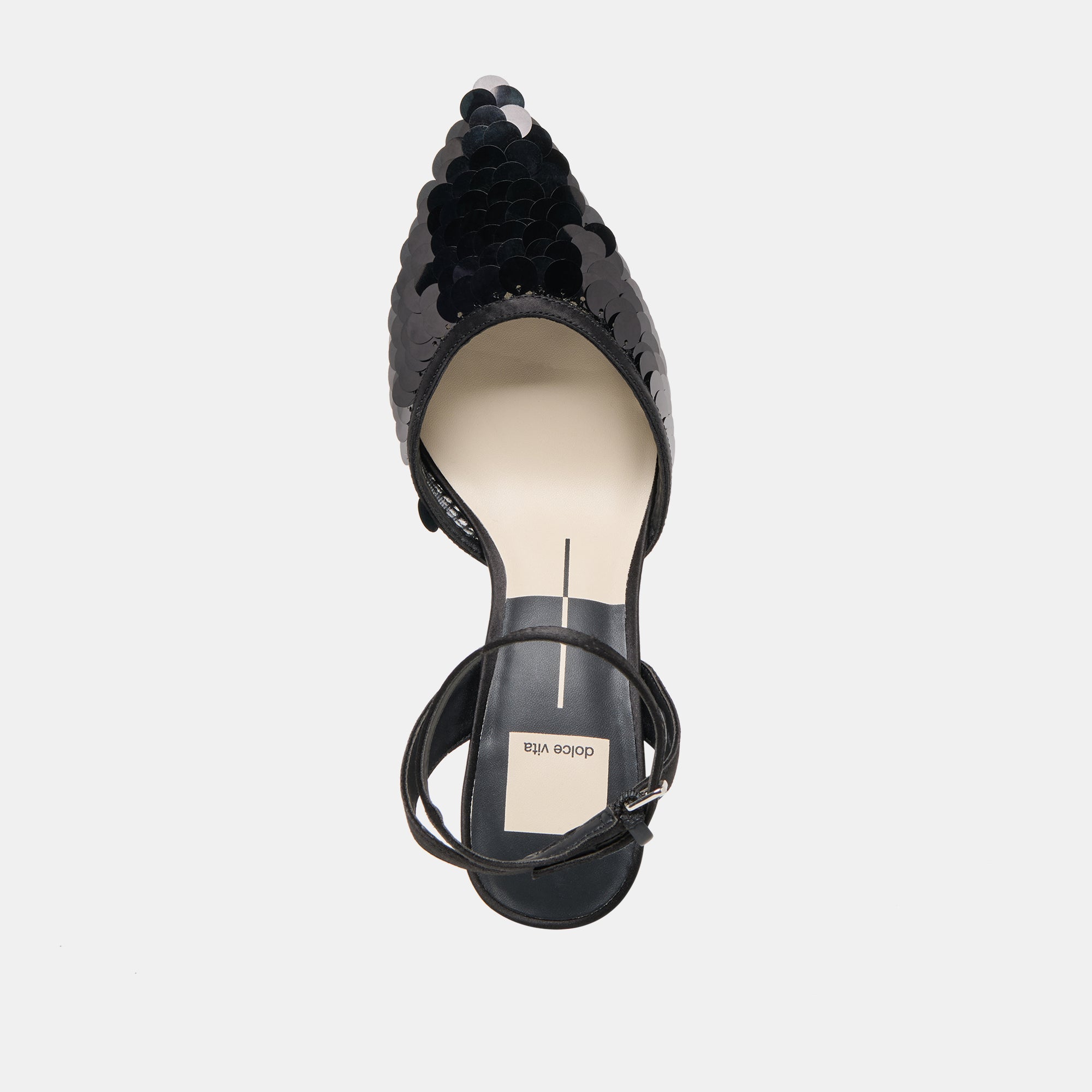 ELIZZA CONFETTI HEELS ONYX WOVEN MESH