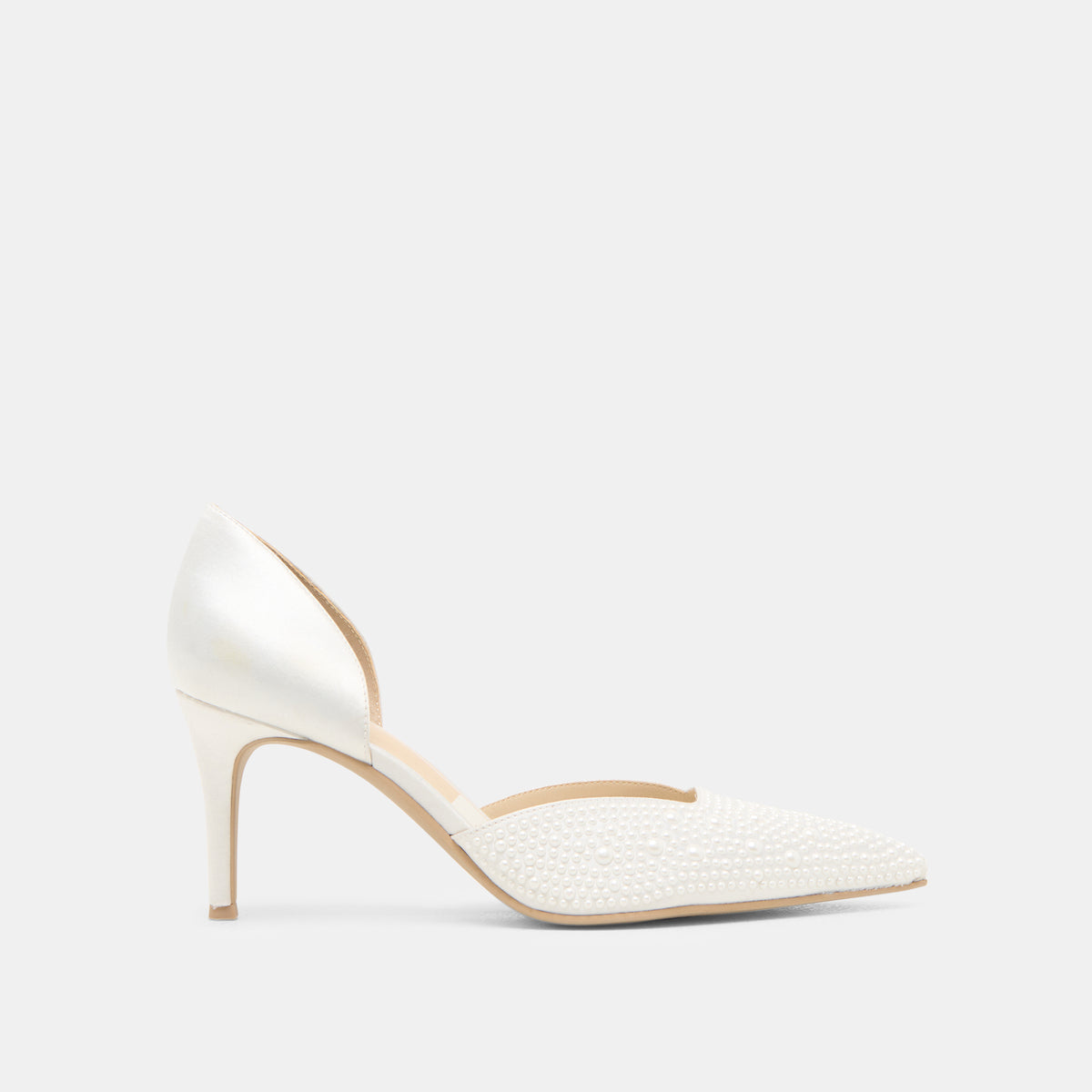 ELOY PEARL HEELS TRUE SATIN