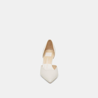 ELOY HEELS WHITE LEATHER