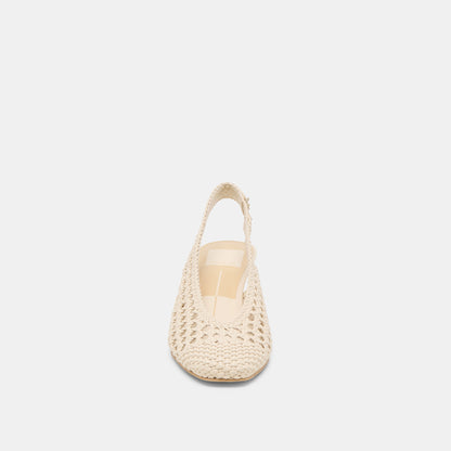 FAWNE HEELS CREME WOVEN STELLA