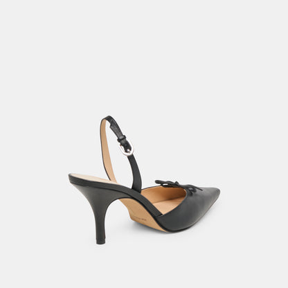 HAMYA HEELS BLACK LEATHER