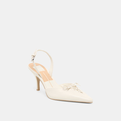 HAMYA HEELS WHITE LEATHER