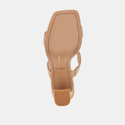 ILVA HEELS LT NATURAL RAFFIA - re:vita