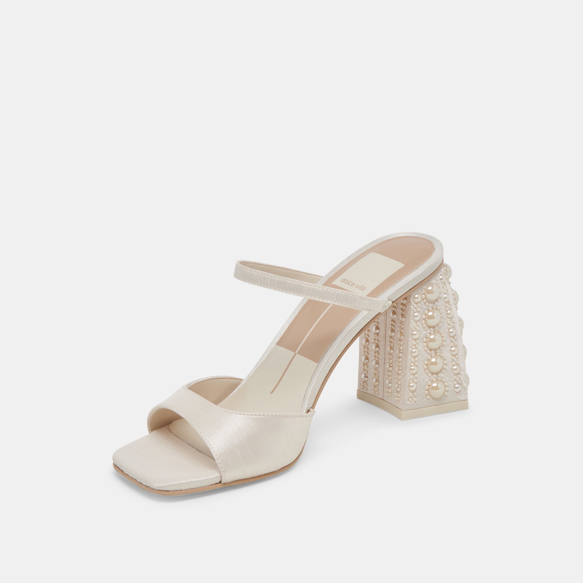JEMMY PEARL HEELS VANILLA SILK - re:vita