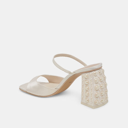JEMMY PEARL HEELS VANILLA SILK - re:vita