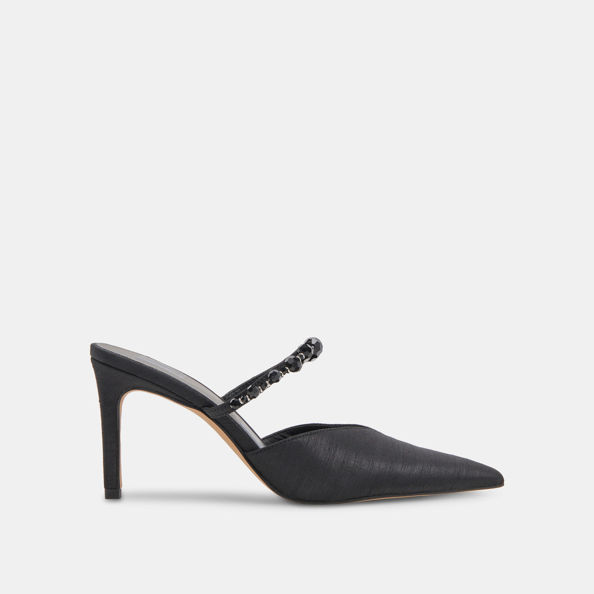 KANIKA Heels With Black Pearls | Thin Tapered Heel & Pointed Toe ...