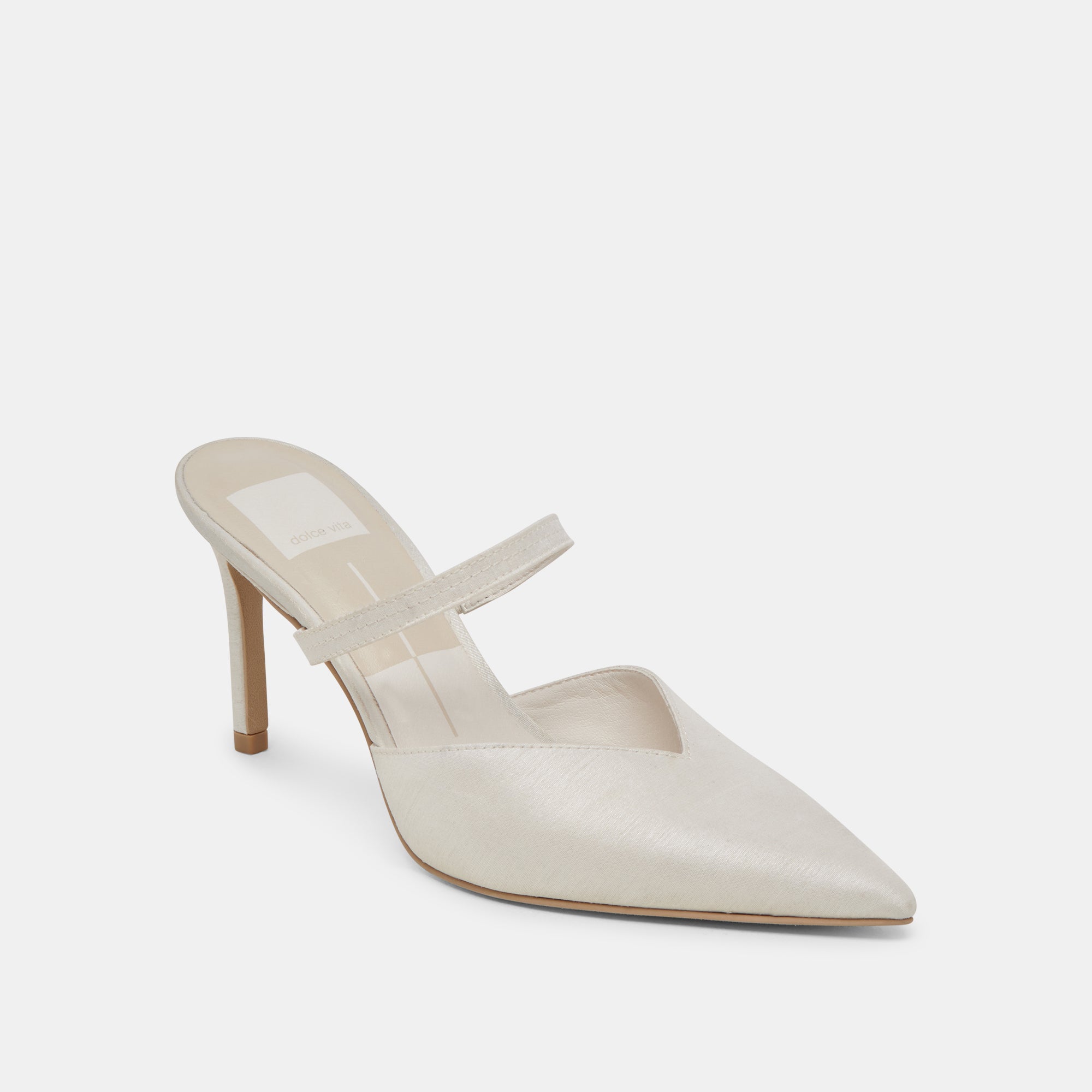 KANIKA HEELS IVORY SATIN