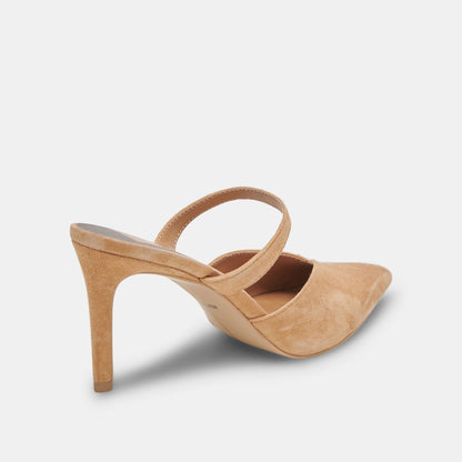 KANIKA HEELS TAN SUEDE - re:vita