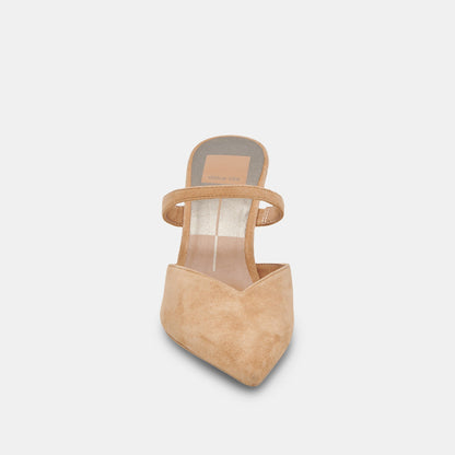 KANIKA HEELS TAN SUEDE - re:vita