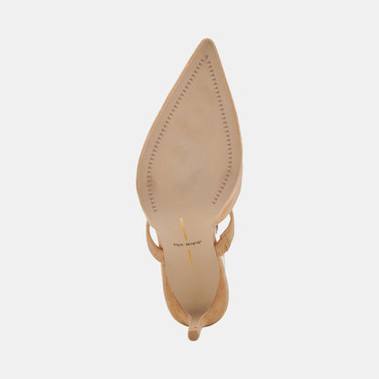 KANIKA HEELS TAN SUEDE - re:vita