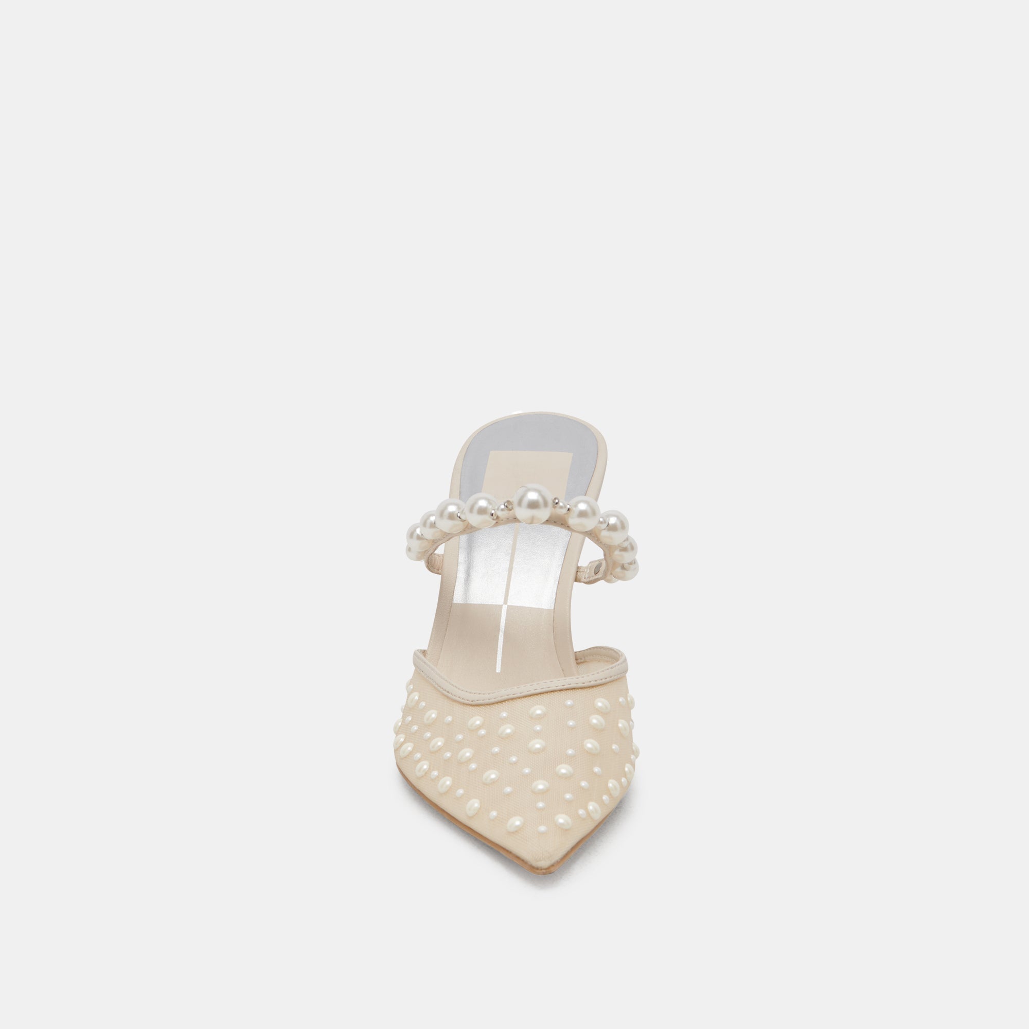 KATIK PEARL HEELS IVORY MESH - re:vita