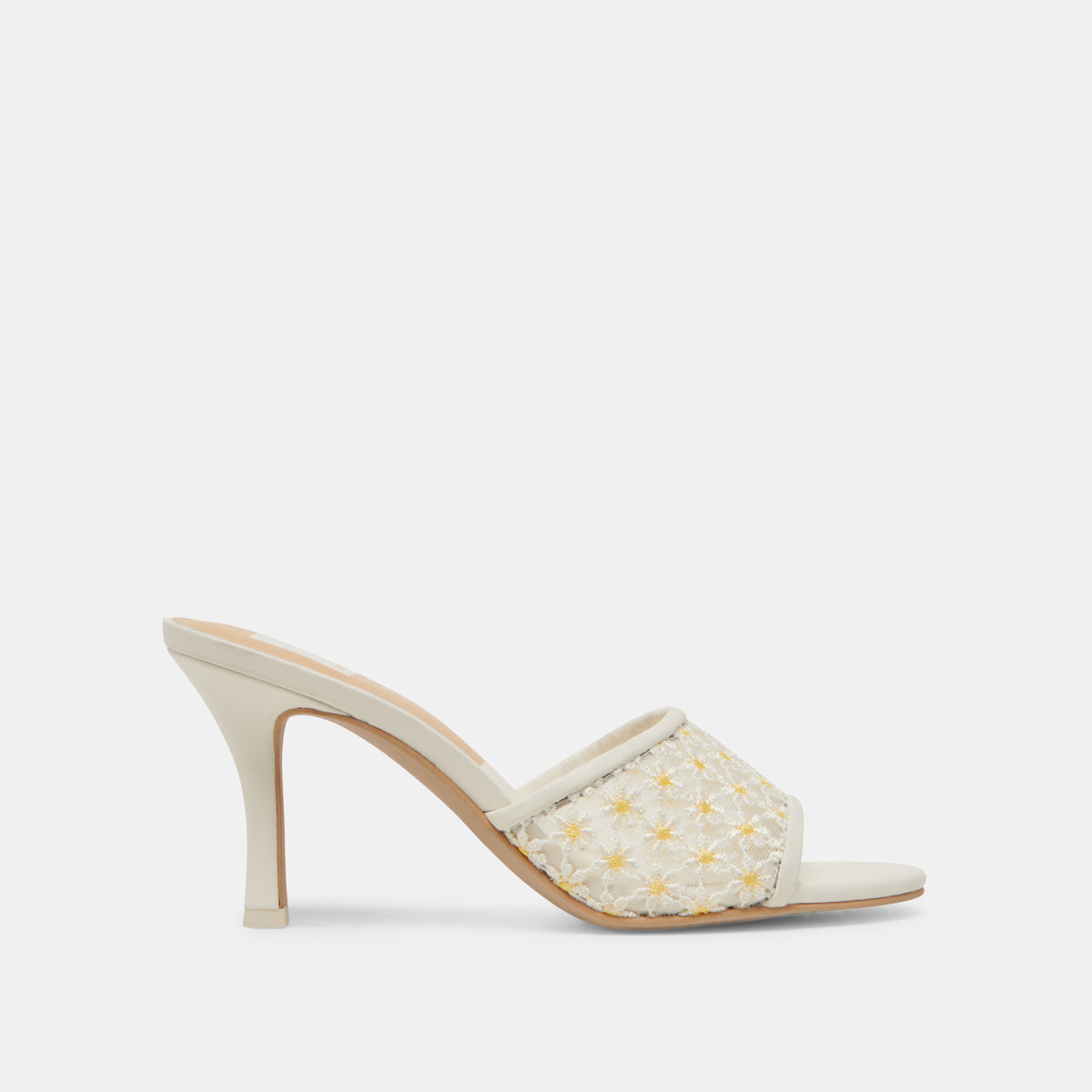 LAVENA FLORAL HEELS YELLOW FLORAL MESH