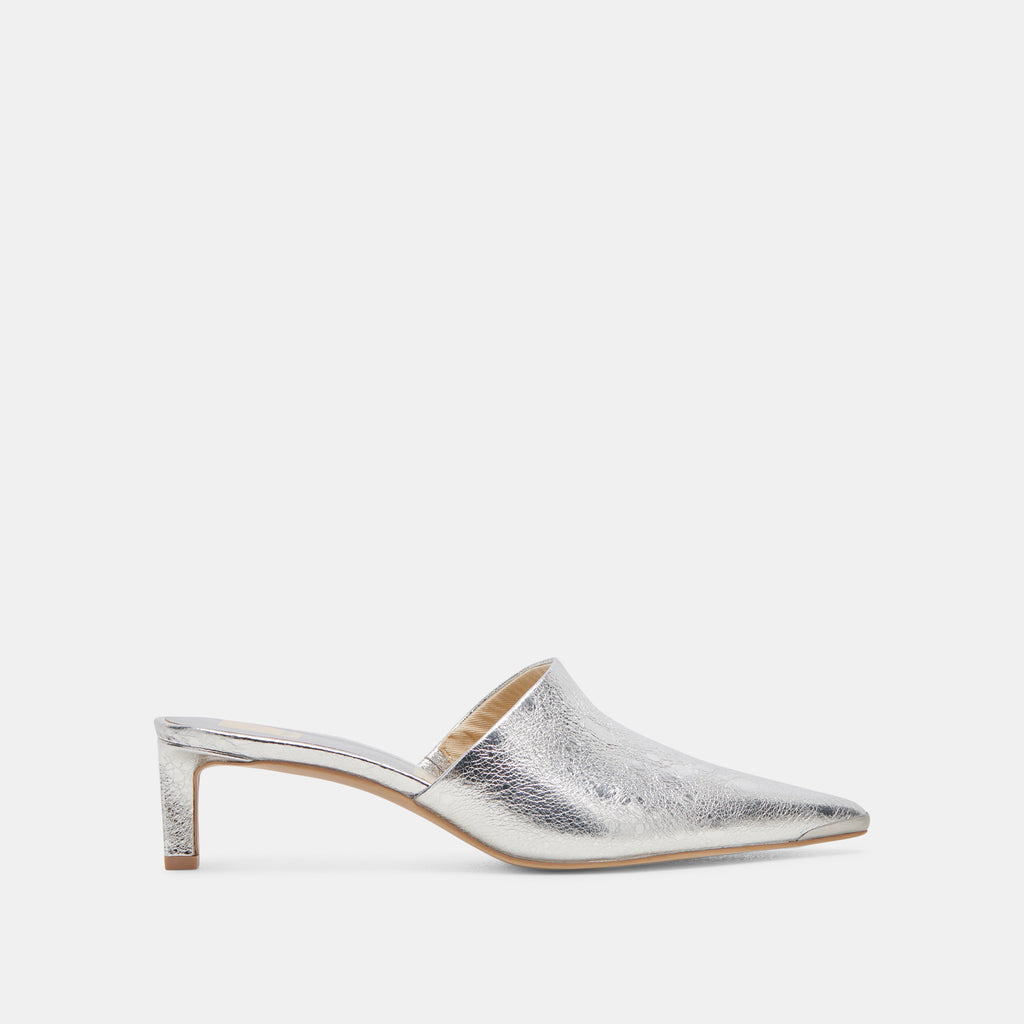 LEXY HEELS SILVER DISTRESSED LEATHER - image 1