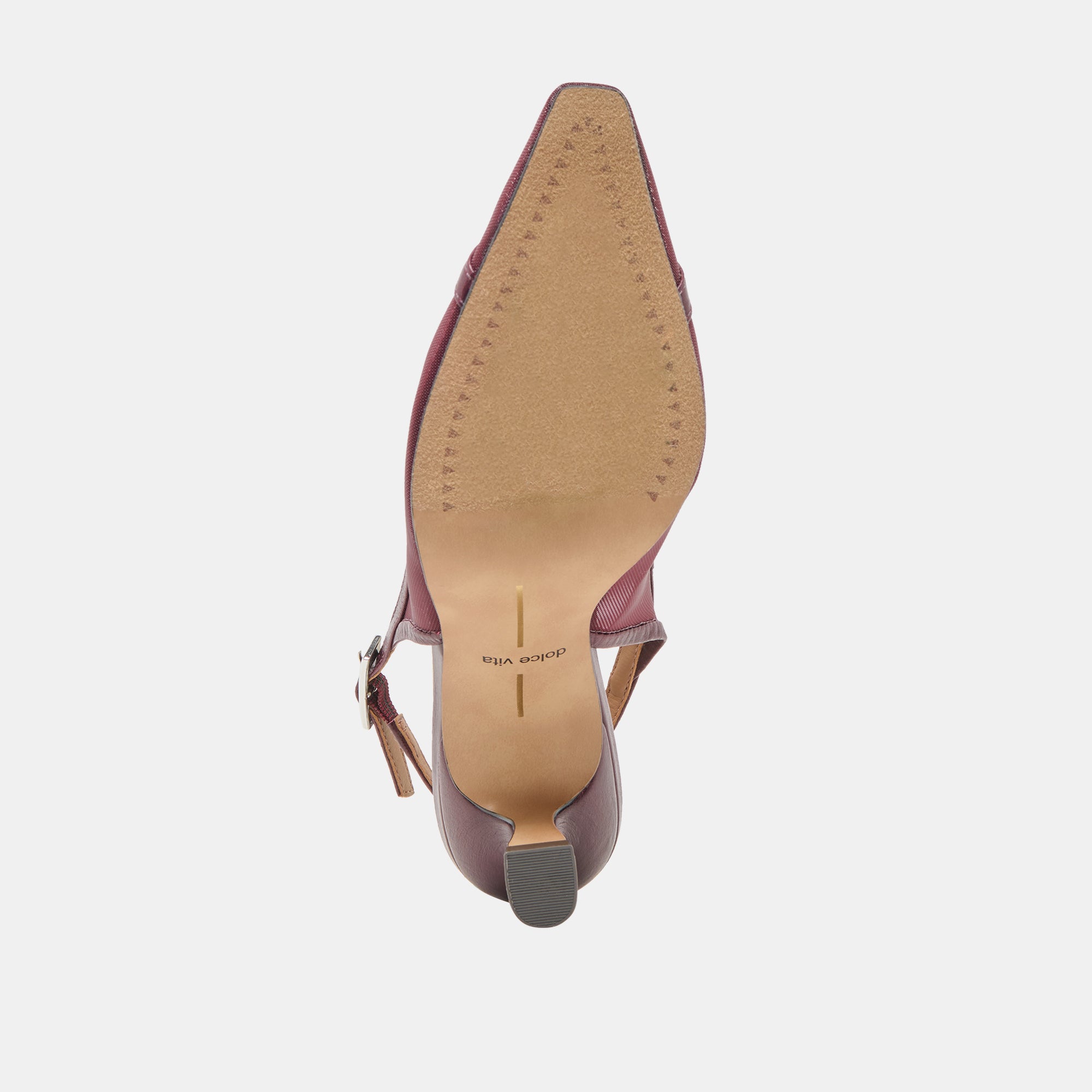 LORINE HEELS BURGUNDY MESH