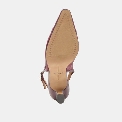 LORINE HEELS BURGUNDY MESH