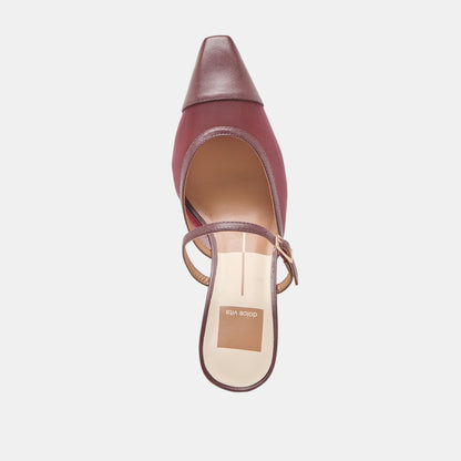 LOYD HEELS BURGUNDY MESH