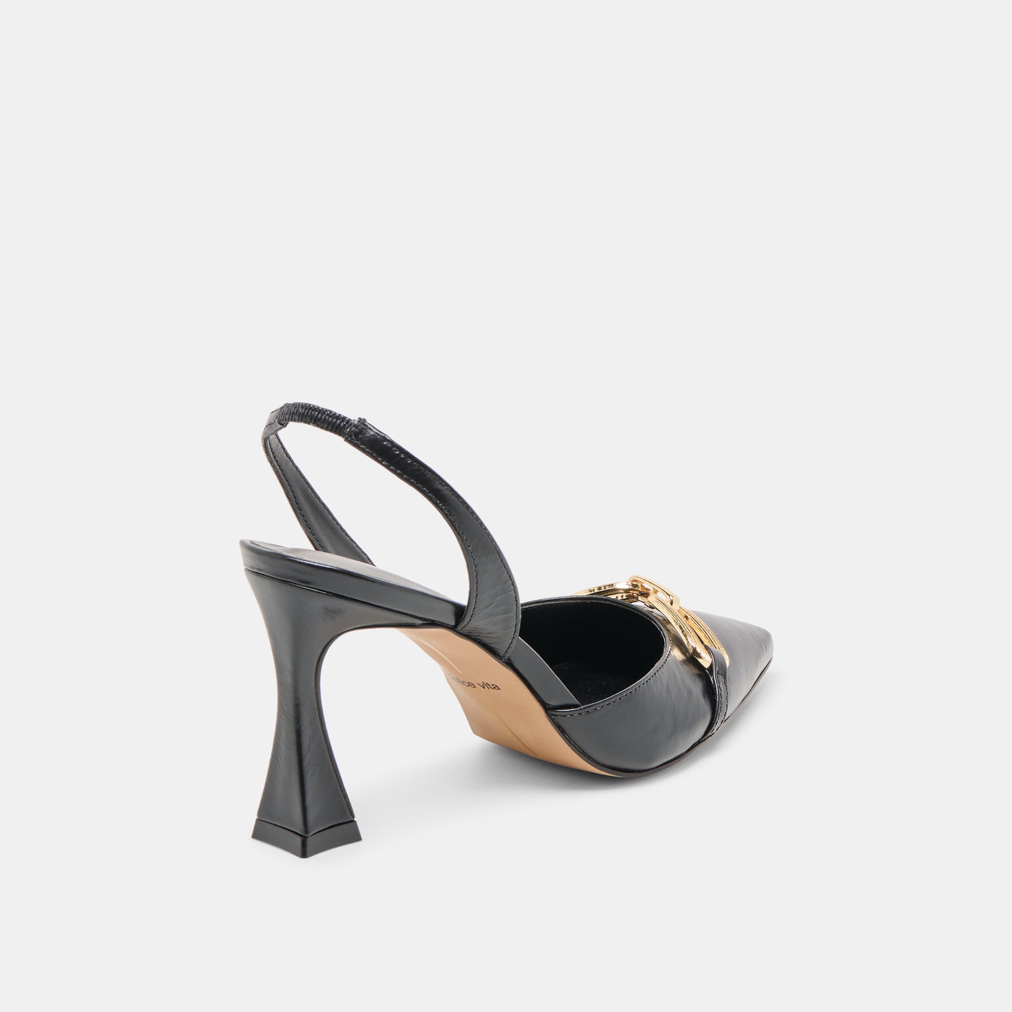 MALIK HEELS MIDNIGHT CRINKLE PATENT
