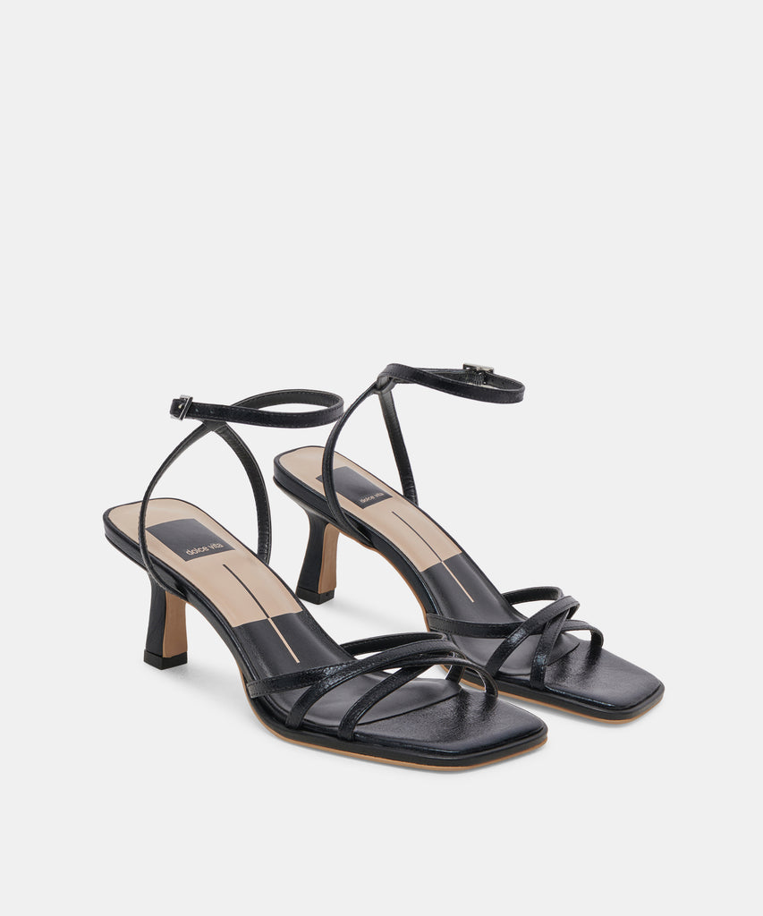 MANJI HEELS MIDNIGHT PATENT LEATHER
