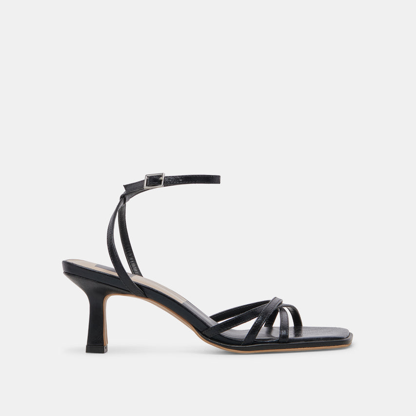 Manji Wide Midnight Patent Leather Heels | Dolce Vita