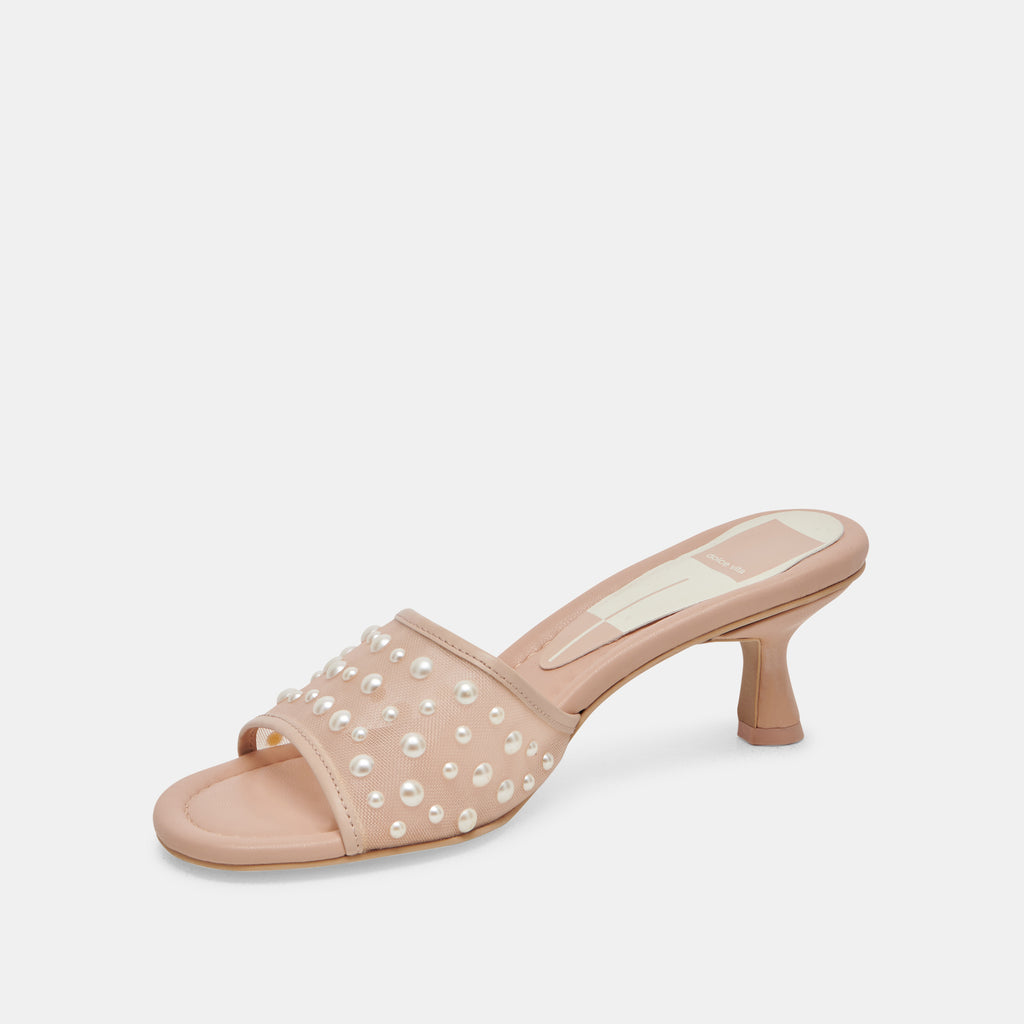 MEEZA PEARL HEELS BLUSH MESH Dolce Vita