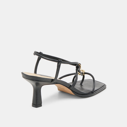 MYLEE HEELS BLACK LEATHER