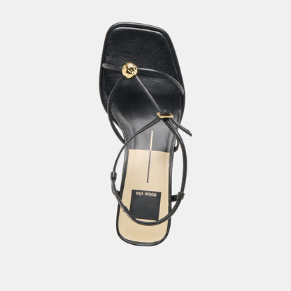 MYLEE HEELS BLACK LEATHER