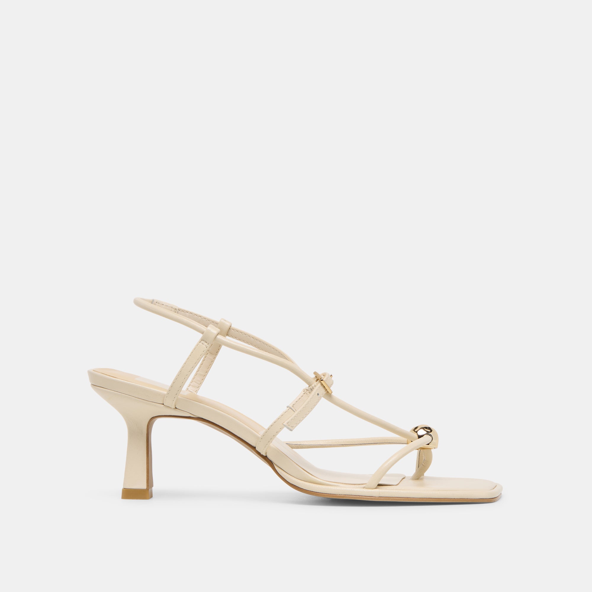 Manji Wide Creme Leather Heels | Dolce Vita