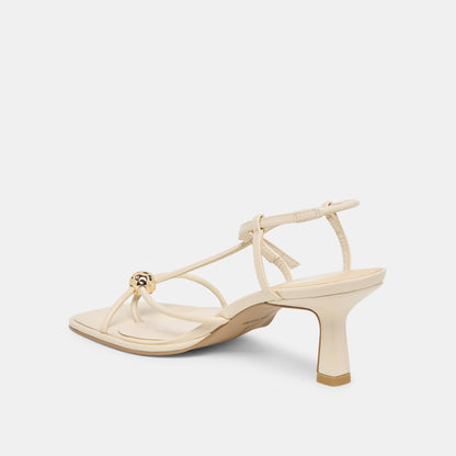 MYLEE HEELS CREME LEATHER