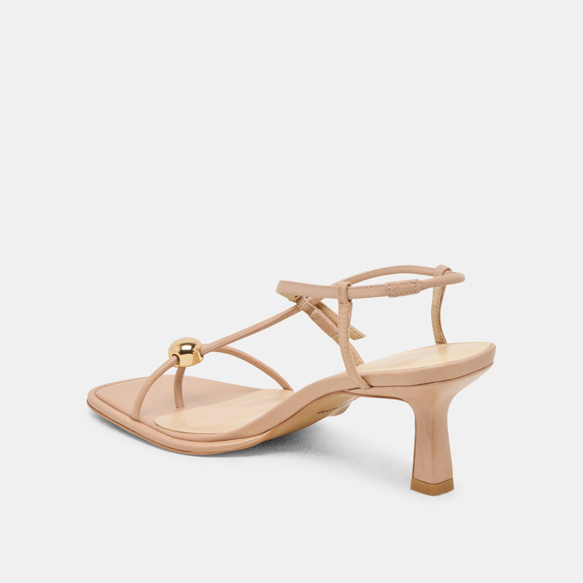 Mylee Heels | Gold Distressed Leather