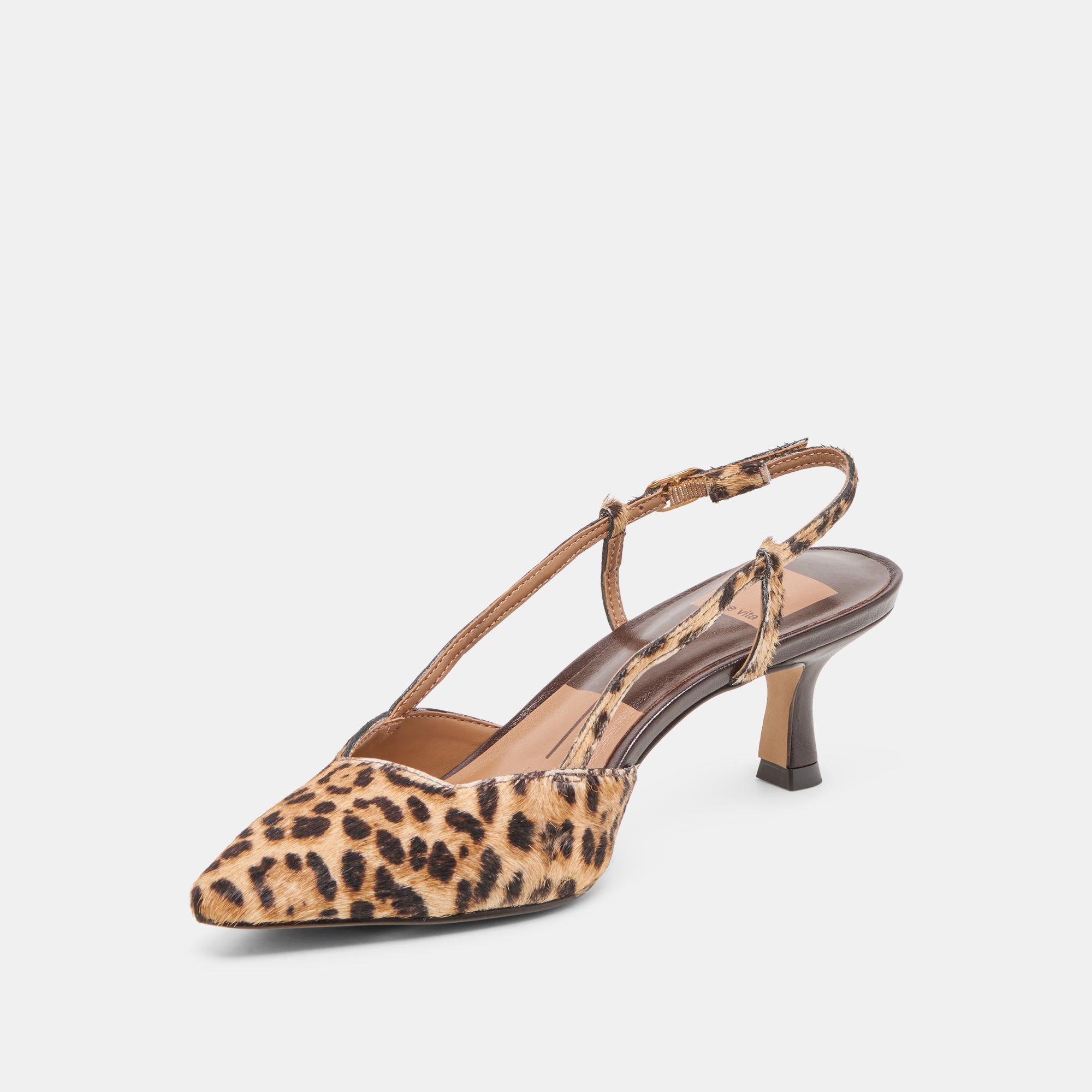 ODELA HEELS DK LEOPARD CALF HAIR