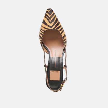 ODELA HEELS TIGER CALF HAIR