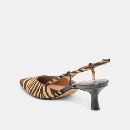 ODELA HEELS TIGER CALF HAIR