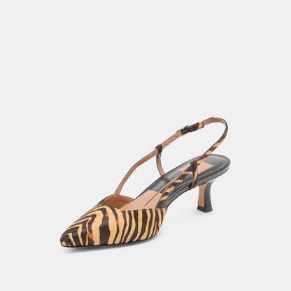 ODELA HEELS TIGER CALF HAIR