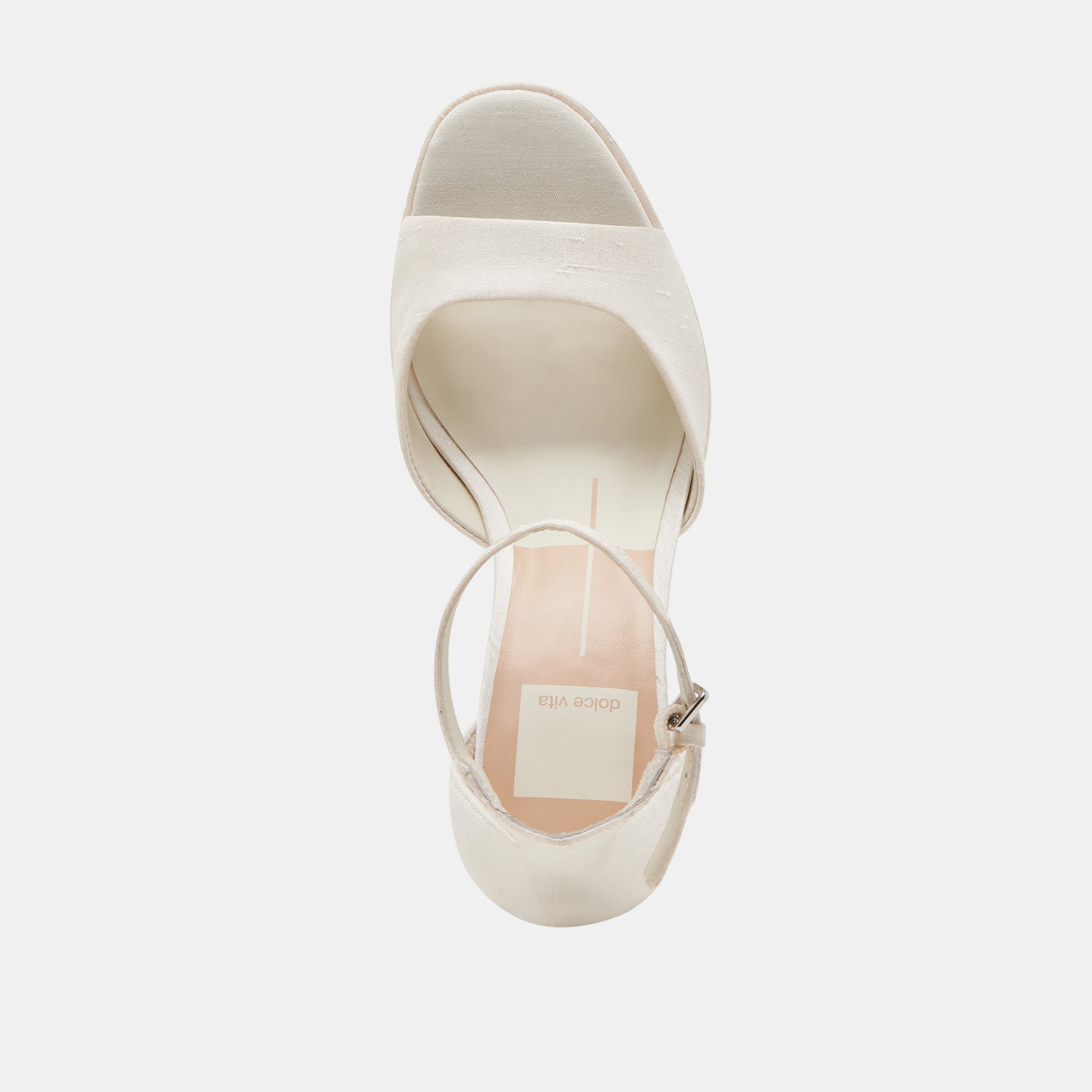 dolce vita carlan satin dress sandals Carlan Heels in Off White Silk | Size 13