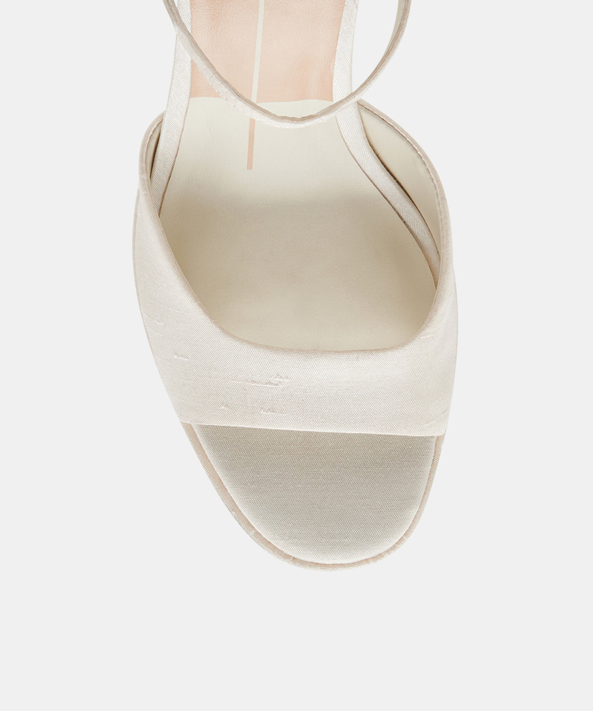 PANDRO WIDE HEELS WHITE SATIN - view 3