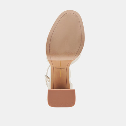 PANDRO HEELS WHITE SATIN - re:vita