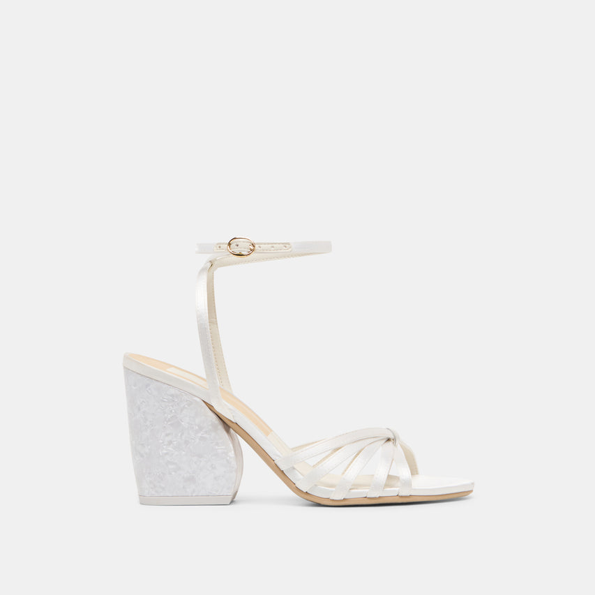 Ronica True White Satin Heels | Dolce Vita