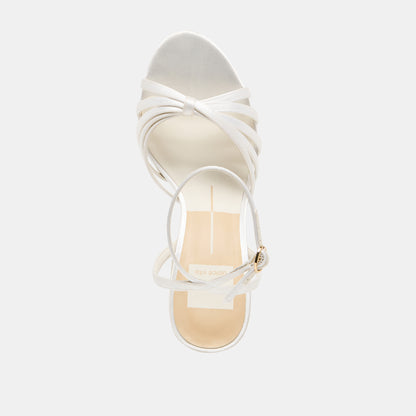 RONICA HEELS TRUE WHITE SATIN