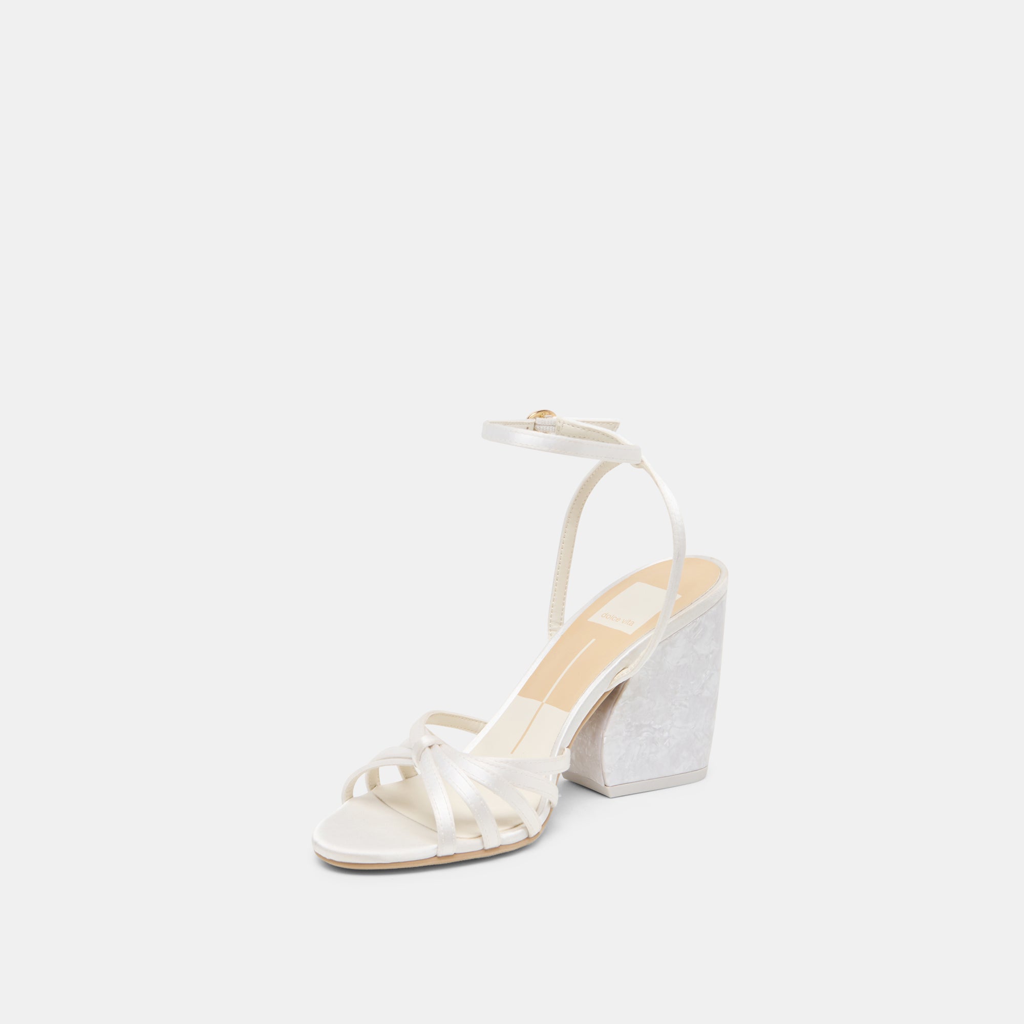 RONICA HEELS TRUE WHITE SATIN